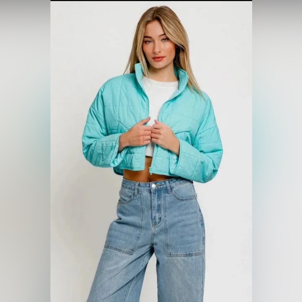 Blue Puffer Lightweight Jacket Quilted